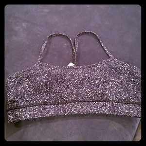 Lulu lemon black and white size 10 Sports Bra